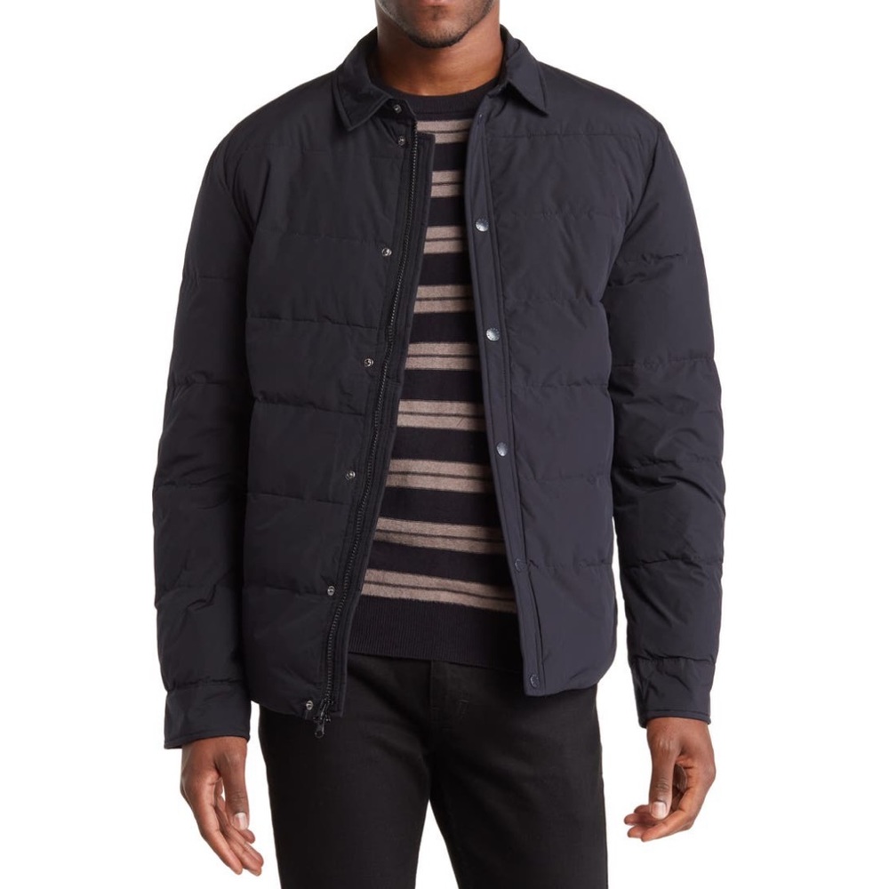 Slate & Stone Quilted Nylon Jacket In Navy Blue NWT - Reemoly